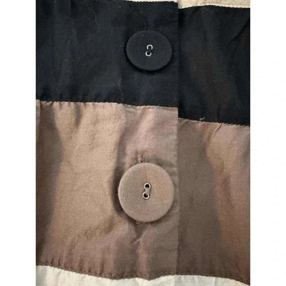 Y2K Mossimo Tiered Prairie Skirt 4 Midi A Line Quiet Luxury Color Block Preppy